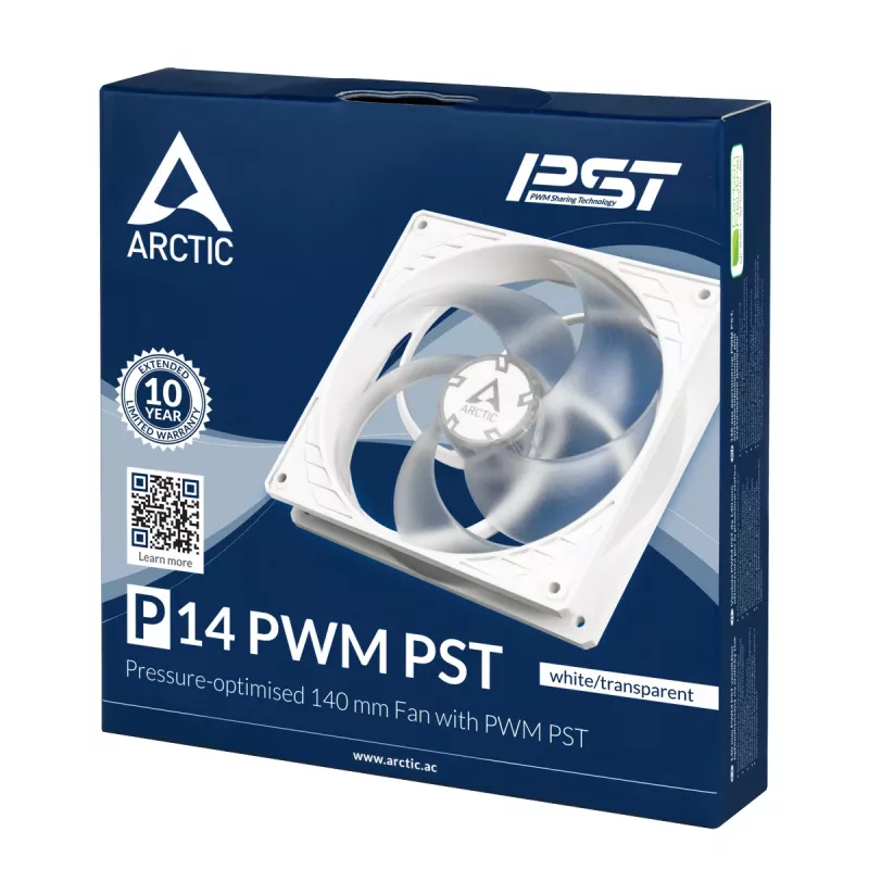 ARCTIC P14 PWM PST drukgeoptimaliseerde 140-mm-fan met PWM PST