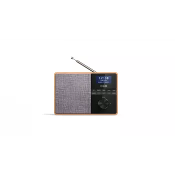 Philips TAR5505/10 Draagbare radio Digitaal Zwart, Grijs, Hout