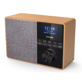 Philips TAR5505/10 Draagbare radio Digitaal Zwart, Grijs, Hout