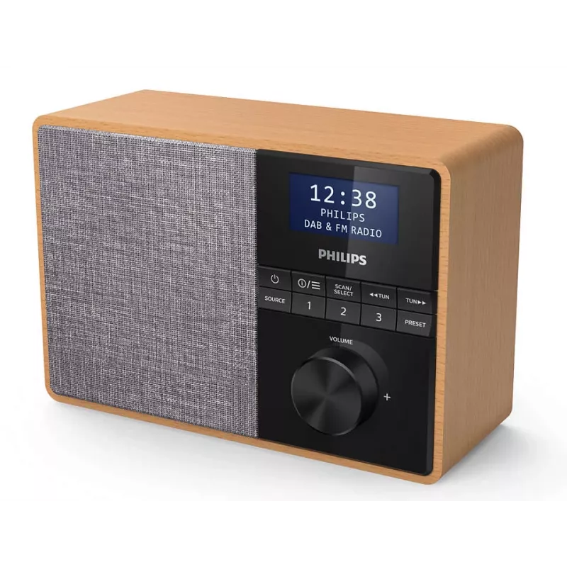 Philips TAR5505/10 Draagbare radio Digitaal Zwart, Grijs, Hout