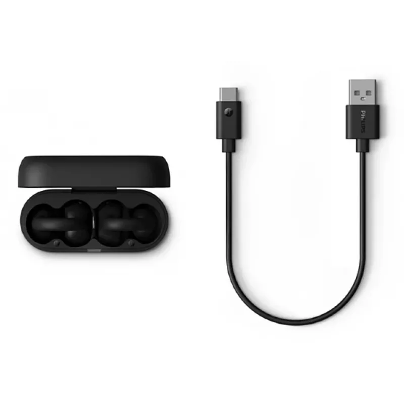 Philips 2000 serie TAQ2000BK Headset True Wireless Stereo (TWS) Oorclip, Open-ear Gesprekken/muziek Bluetooth Zwart