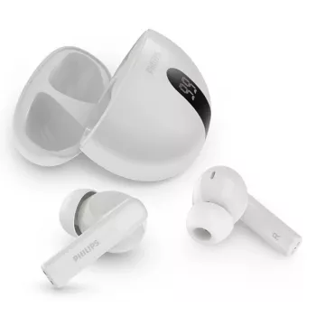 Draadloze in-ear-headset Philips TAT2520WT/00 — Bluetooth, voor gesprekken en muziek, 20–20000 Hz, 10 m bereik, wit, 40 g