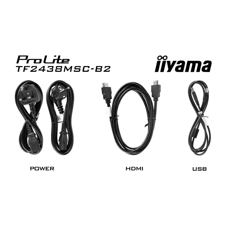 Touchscreen-monitor IIYAMA TF2438MSC-B2 — 24 inch interactief display, multi-touch