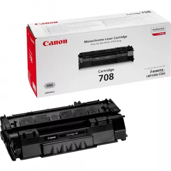 Tonerpatroon Canon 708 zwart — originele lasertoner, bereik ~2500 pagina's