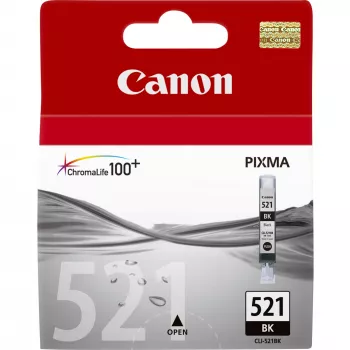 Canon CLI-521BK zwarte inktpatroon, zwart, pigmentinkt, 1 stuk