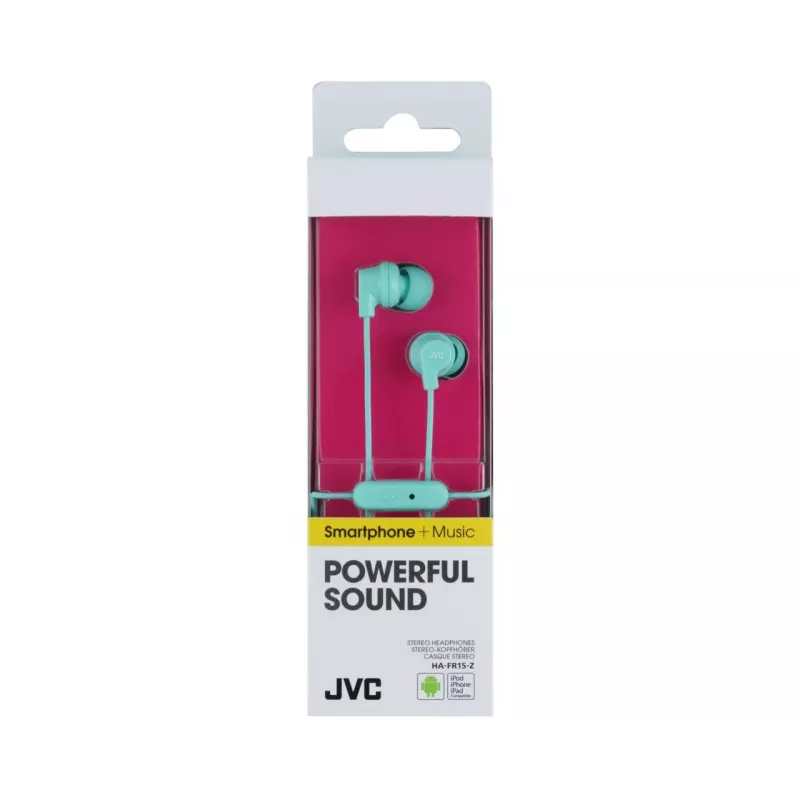 JVC HA-FR15-Z-E Kleurrijke in-ear-koptelefoon met afstandsbediening & microfoon