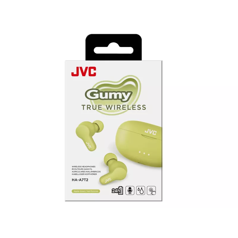 Draadloze in-ear-headset JVC Gumy TWS Stix Groen — True Wireless Stereo Bluetooth, 20–20000 Hz, 10 m bereik