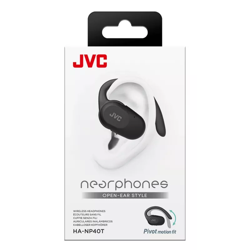 Headset JVC HA-NP40T True Wireless Stereo TWS Oorhaak Bluetooth Zwart, 20–20000 Hz, 10 m