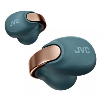 JVC HA-NP1T Headset True Wireless Stereo (TWS) Oorschelp-clip Voor Bellen/Muziek USB Type-C Bluetooth Blauw, Goud