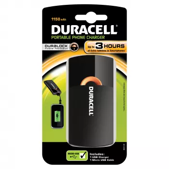 Duracell mobiele oplader mobiele telefoon Zwart USB binnen, buiten