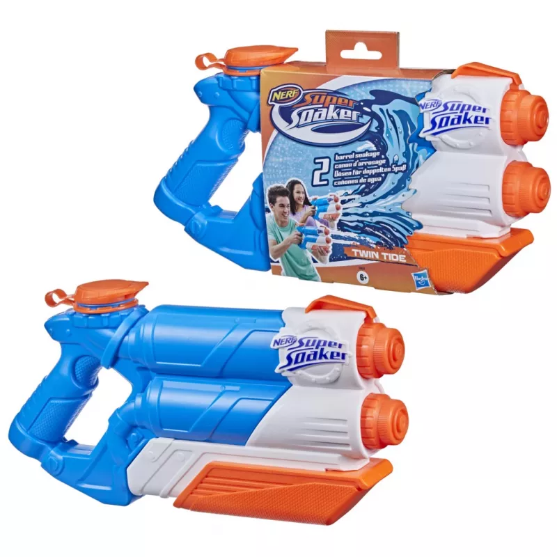 Nerf Super Soaker Twin Tide, speelgoedblaster, veelkleurig, 6 jaar
