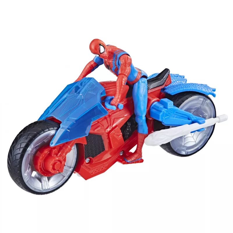 Marvel Spider-Man Spider-Man Web Blast Cycle kinderspeelset met beweegbare Spider-Man actiefiguur