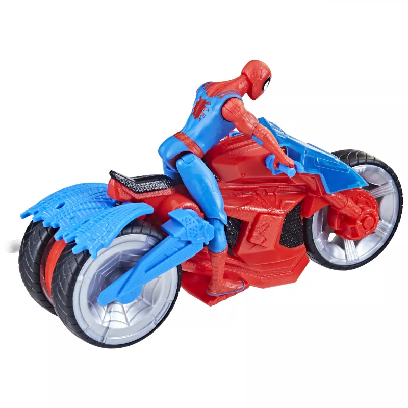 Marvel Spider-Man Spider-Man Web Blast Cycle kinderspeelset met beweegbare Spider-Man actiefiguur