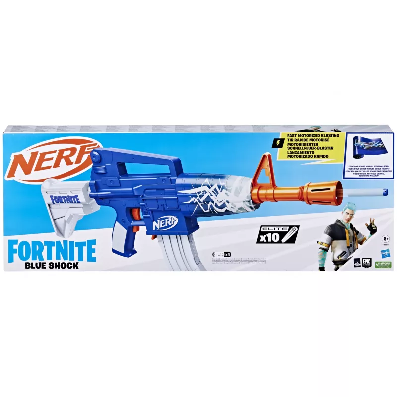 Nerf Fortnite Blue Shock, speelgoedblaster, 8 jaar, 99 jaar, Fortnite, 785 g