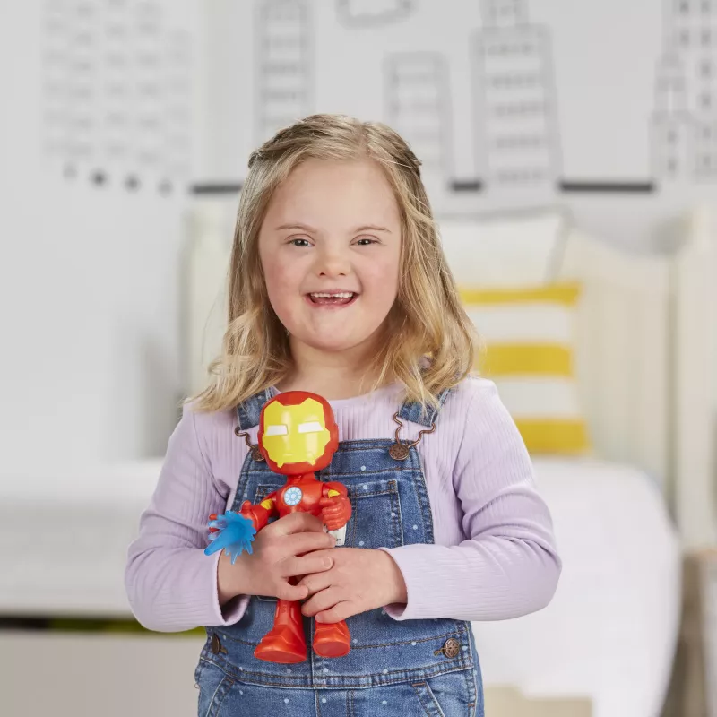 Marvel Spidey en zijn geweldige vrienden – overmaatse Iron Man-figuur, 3 jaar, Marvel, rood, geel