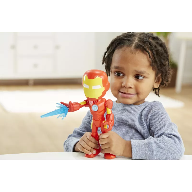 Marvel Spidey en zijn geweldige vrienden – overmaatse Iron Man-figuur, 3 jaar, Marvel, rood, geel