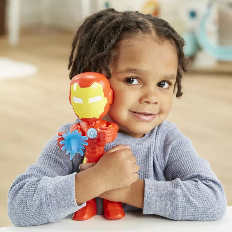 Marvel Spidey en zijn geweldige vrienden – overmaatse Iron Man-figuur, 3 jaar, Marvel, rood, geel