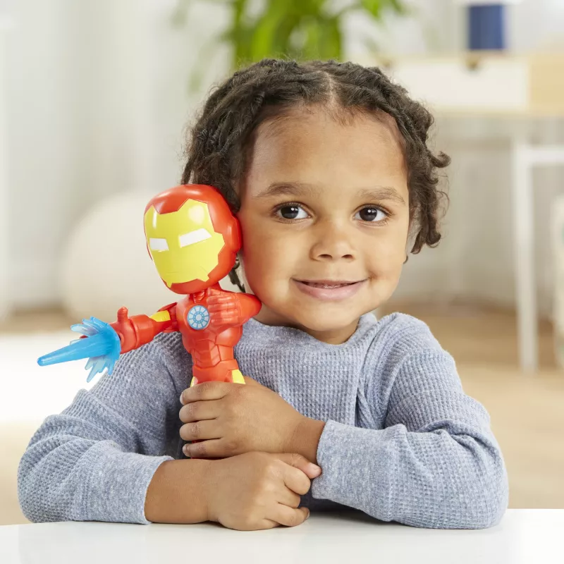 Marvel Spidey en zijn geweldige vrienden – overmaatse Iron Man-figuur, 3 jaar, Marvel, rood, geel