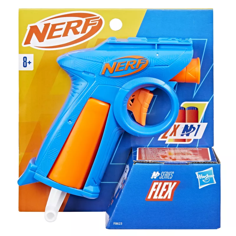 Speelgoedblaster NERF N Series Flex blauw oranje 8+
