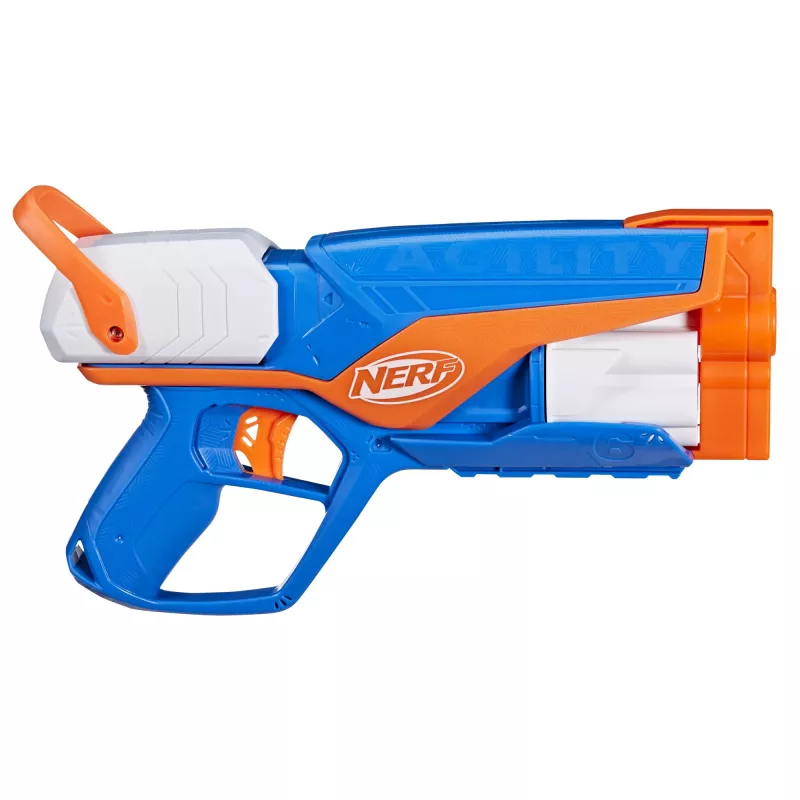 Speelgoedblaster NERF N Series Agility blauw oranje wit 8 jaar