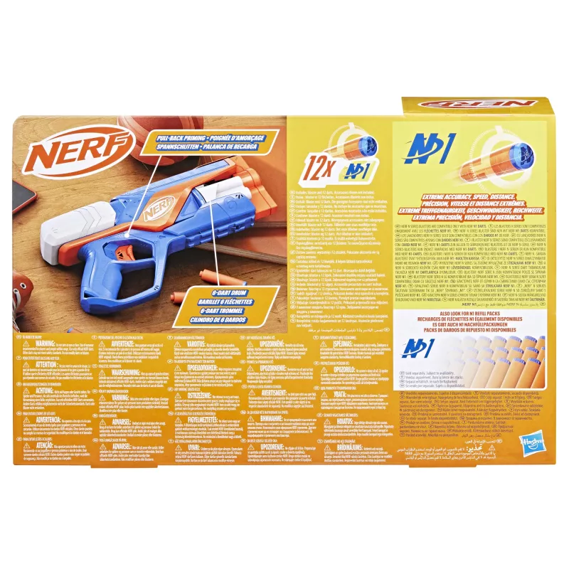 Speelgoedblaster NERF N Series Agility blauw oranje wit 8 jaar