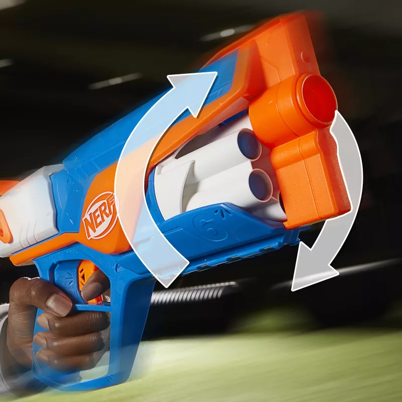 Speelgoedblaster NERF N Series Agility blauw oranje wit 8 jaar