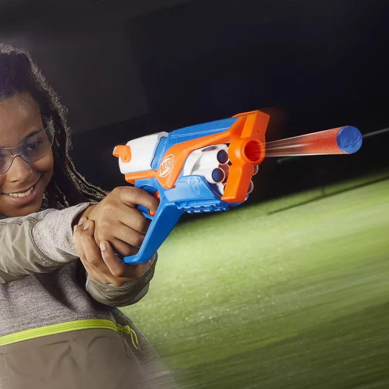 Speelgoedblaster NERF N Series Agility blauw oranje wit 8 jaar