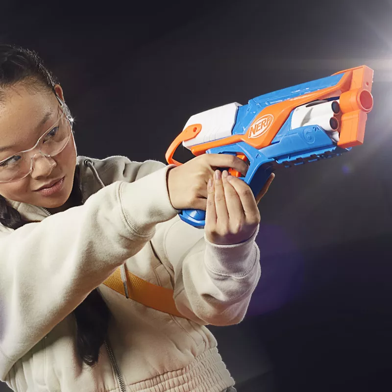 Speelgoedblaster NERF N Series Agility blauw oranje wit 8 jaar