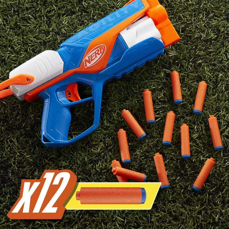 Speelgoedblaster NERF N Series Agility blauw oranje wit 8 jaar