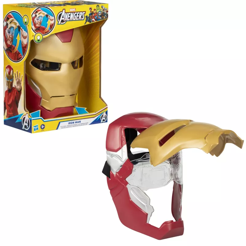 Marvel Avengers Iron Man Flip FX masker, kind, gezichtsmasker, 5 jaar, film, 1 st.
