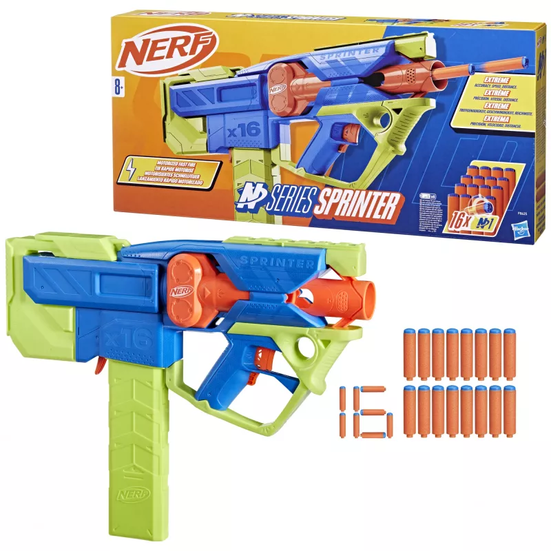 Speelgoedblaster Nerf N Series Sprinter F8625 blauw groen oranje