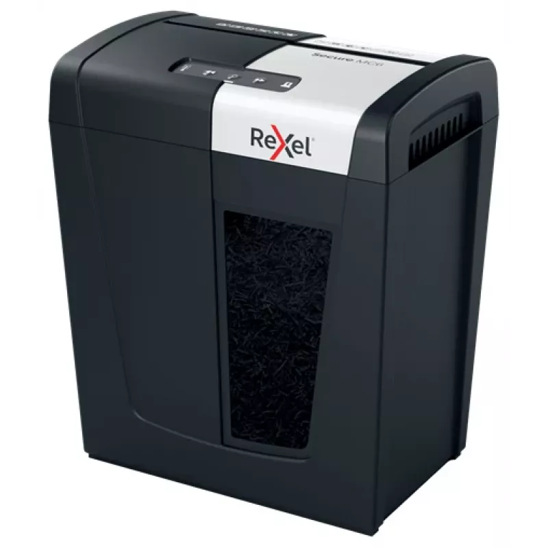 Rexel Secure MC6 Whisper-Shred microsnippel-papierversnipperaar P5, microsnippel, 2 x 15 mm, 18 L, 175 vel, 55 dB, knoppen