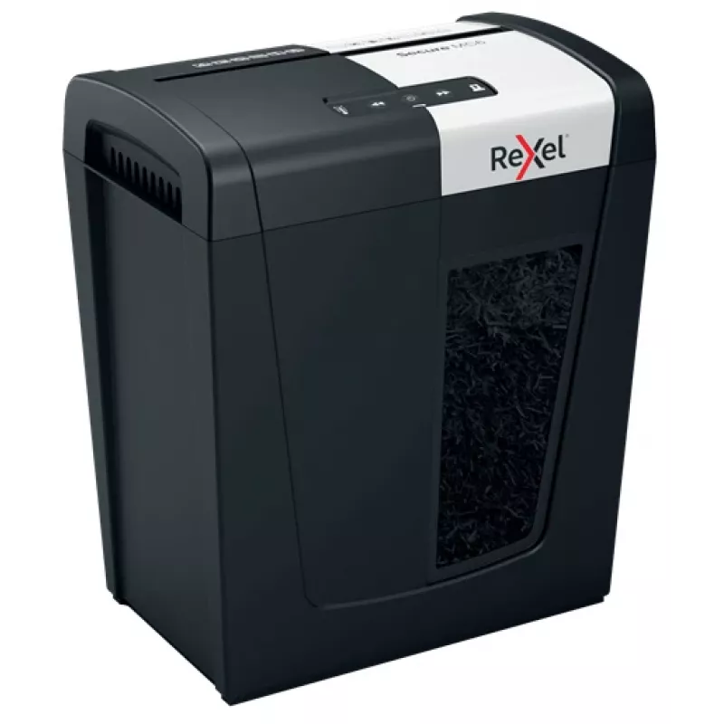 Rexel Secure MC6 Whisper-Shred microsnippel-papierversnipperaar P5, microsnippel, 2 x 15 mm, 18 L, 175 vel, 55 dB, knoppen
