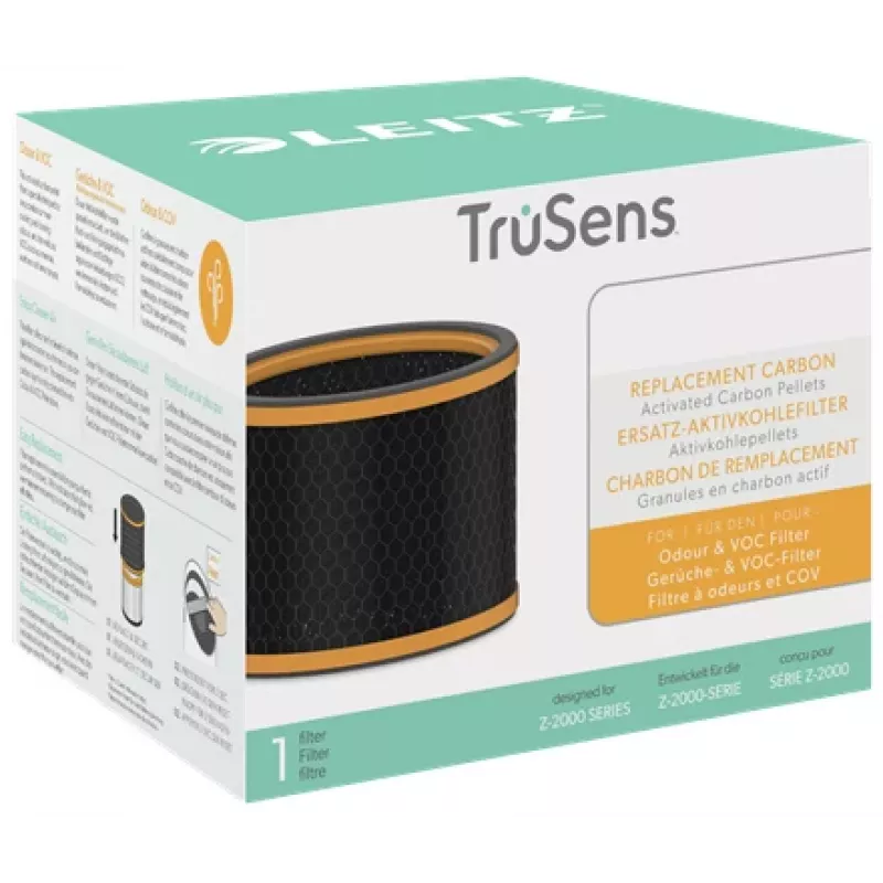 Leitz vervangende koolstoffilter voor TruSens Z-2000 / Z-2500 medium geur- en VOC-filter, 1-pack