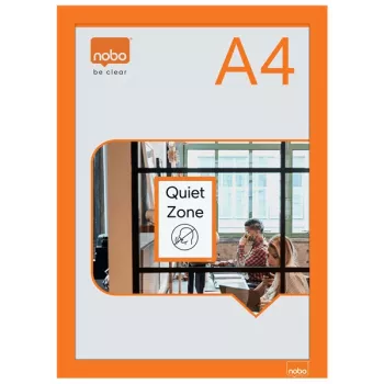 Nobo zelfklevende magnetische posterhouder A4, oranje