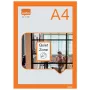 Nobo zelfklevende magnetische posterhouder A4, oranje