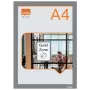 Nobo zelfklevende magneetposterframe A4, zilver, A4, zilver, staand/liggend, 235 mm, 5 mm, 325 mm