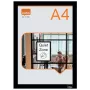 Nobo zelfklevende magnetische posterframe A4, zwart, A4, oranje, staand/liggend, 235 mm, 5 mm, 325 mm