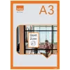 Nobo zelfklevende magnetische posterframe A3, oranje, A3, oranje, staand/liggend, 235 mm, 10 mm, 450 mm