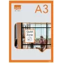 Nobo zelfklevende magnetische posterframe A3, oranje, A3, oranje, staand/liggend, 235 mm, 10 mm, 450 mm