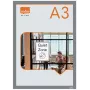 Nobo zelfklevende magnetische posterframe A3, zilver, A3, grijs, staand/liggend, 235 mm, 10 mm, 450 mm