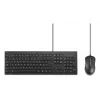 Kensington K75452BE, bedraad, USB, membraan, AZERTY, zwart, muis inbegrepen