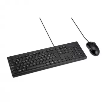 Kensington K75452CH, bedraad, USB, membraan, QWERTZ, zwart, muis inbegrepen