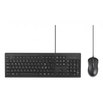 Kensington K75452CH, bedraad, USB, membraan, QWERTZ, zwart, muis inbegrepen