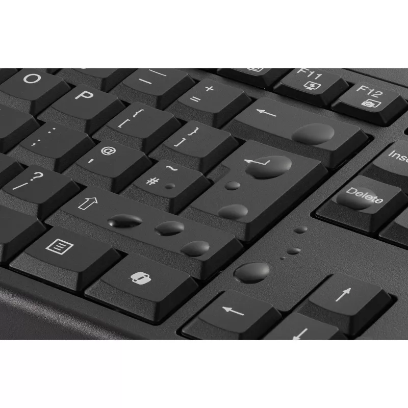 Kensington K75560BE, draadloos, RF draadloos + Bluetooth, membraan, AZERTY, zwart, muis inbegrepen