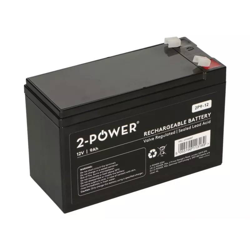 2-Power 2P9-12 UPS-batterij lood-vlies (VRLA) 12 V 9 Ah