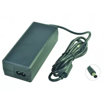 2-Power AC-adapter 19.5V 4.62A 90W incl. netsnoer, 19,5 V, Dell Latitude D600, zwart, 57 mm, 131 mm, 32 mm