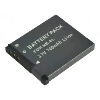 2-Power digitale camera-accu 3,7 V 700 mAh, 700 mAh, 3,7 V, lithium-ion (Li-Ion)