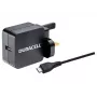 Duracell 2.4A wandlader & 1M micro-USB-kabel, binnen, AC, 2.4 A, zwart