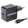 Duracell 2.4A telefoon-/tabletlader, binnen, AC, 5 V, 2,4 A, zwart